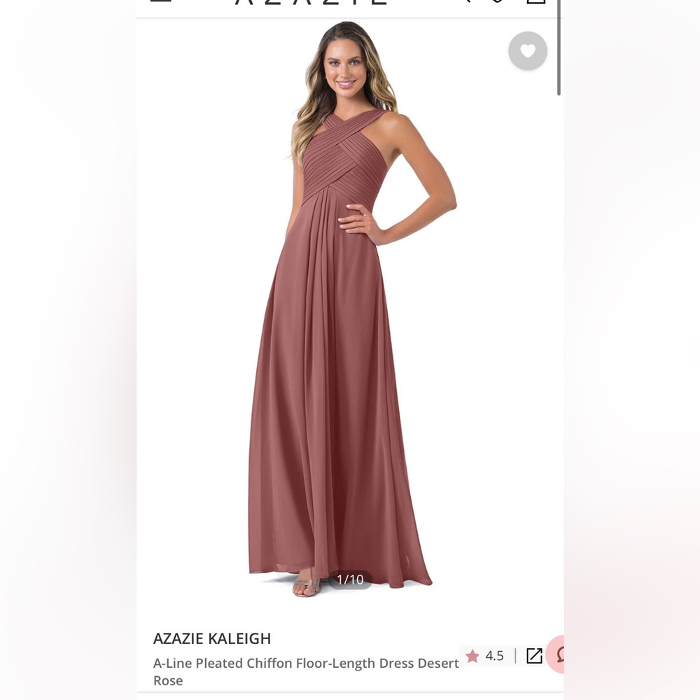 Azazie Kaleigh in Desert Rose